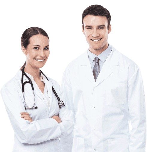 Doctor with patient